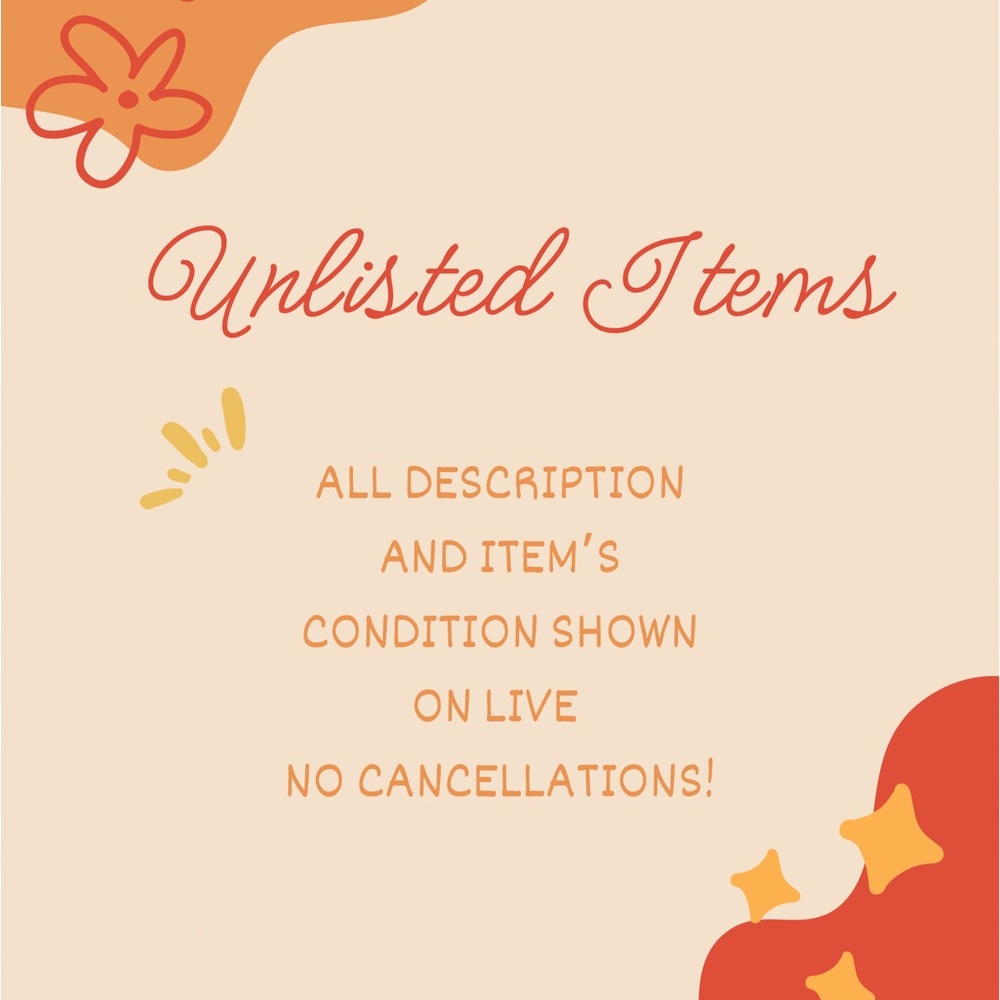 Unlisted Items Notice